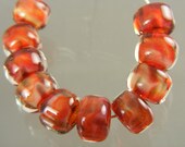 Boro Lampwork Glass Bead Set (10) --- ROLOS  Pom