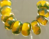 Boro beads Lampwork Glass Bead Set (10) ---  Venus