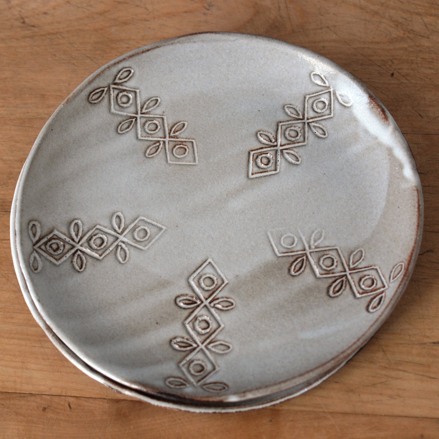 pair of chocolate clay plates