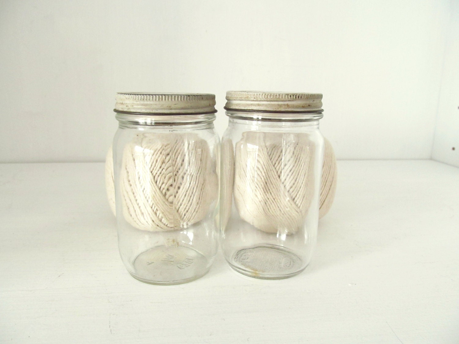 Two Vintage Storage Jars