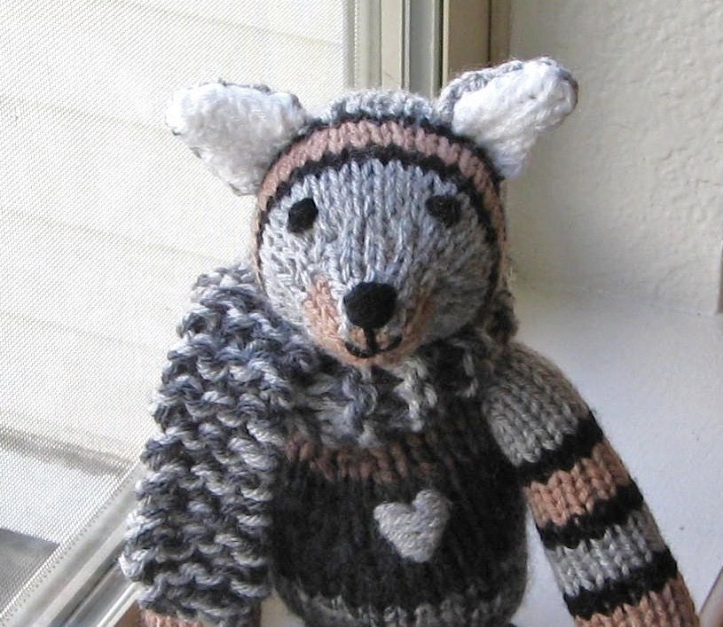 Knit Toy Cat - Hand Knitted Childrens Stuffed Animal Toy - Handmade Softie Plush Doll for Kids - Knit Animal