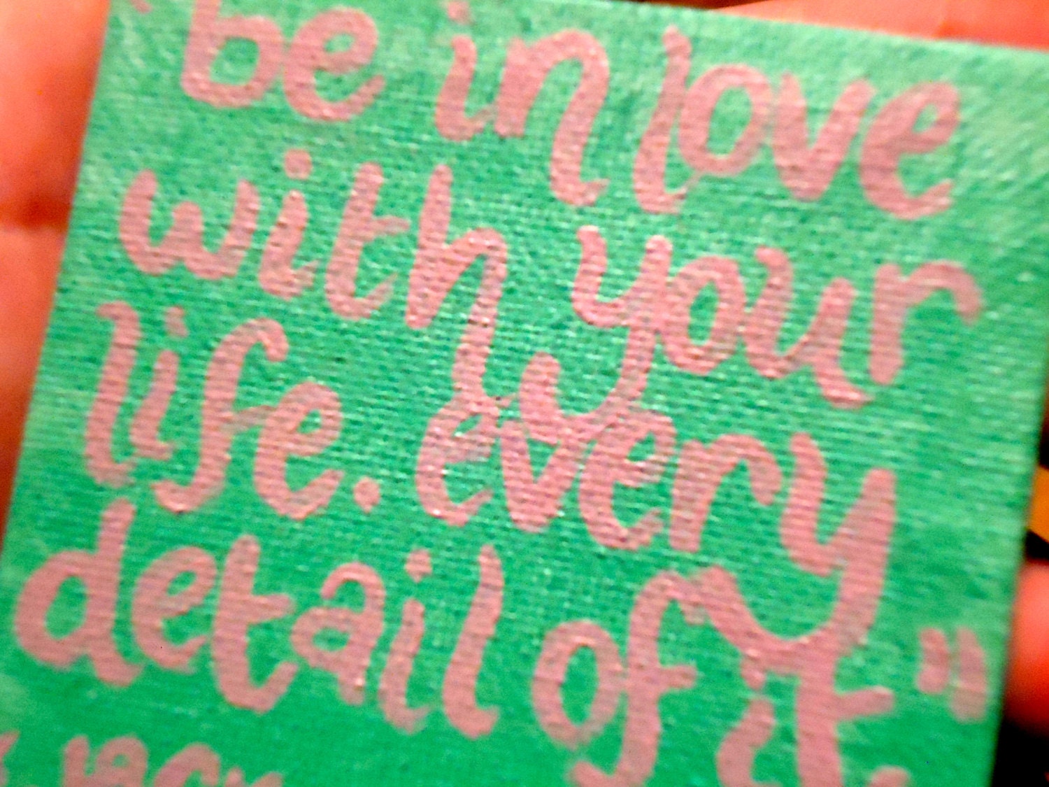 Be In Love With Your Life - Jack Kerouac Mini Canvas