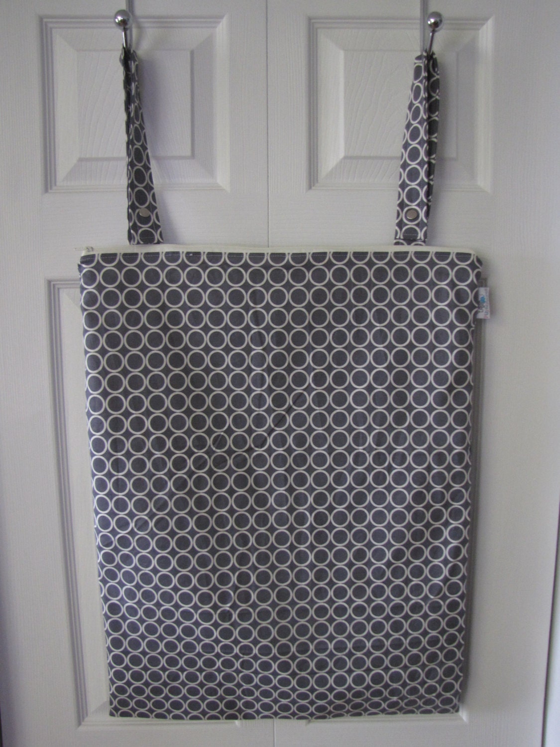 Extra Large (18x24) Heat Sealed Wet Bag Diaper Pail - Metro Circles Grey