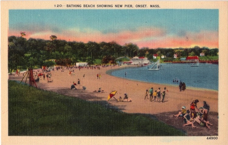 Vintage Cape Cod Postcard - Onset Beach (Unused)