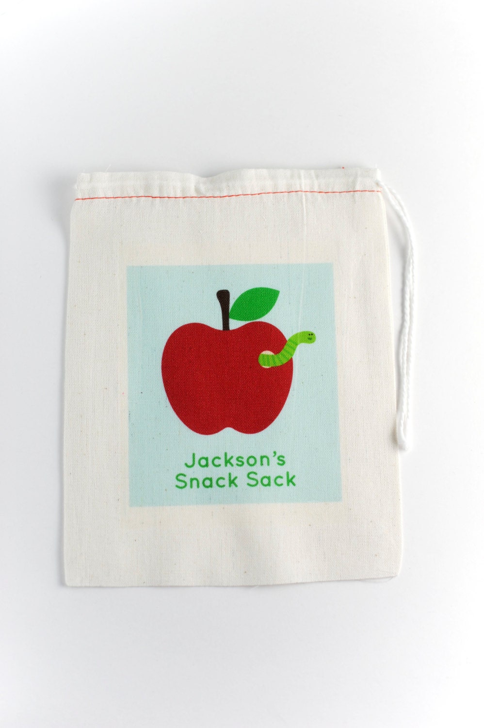 Apple w/ Worm Favor Bag Il_570xn