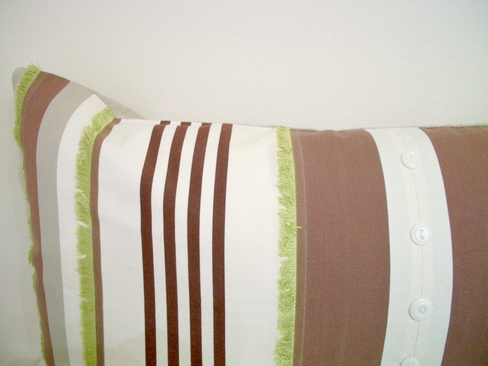 Decorative Pillow Cover Romo Spring Stripe Purple Plum