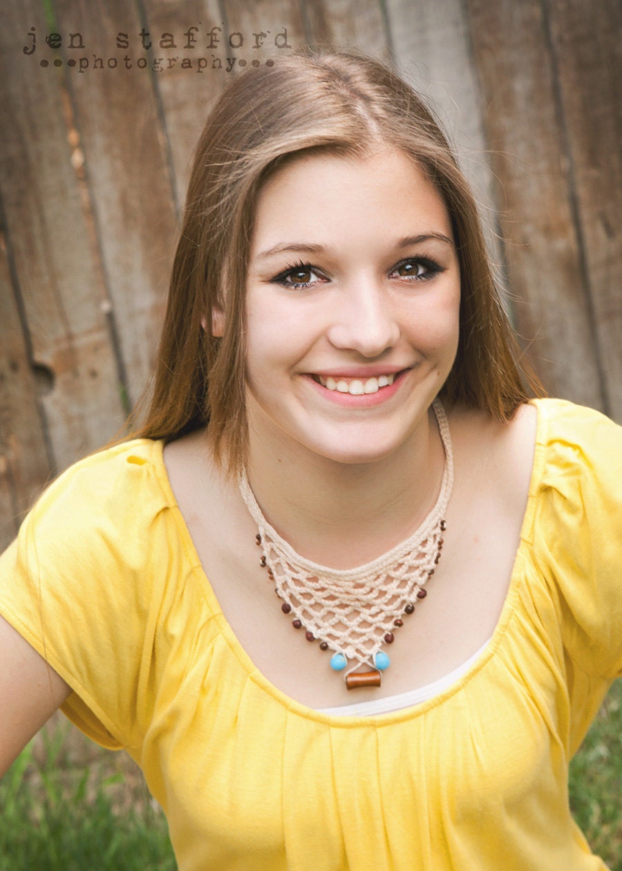 Necklace Crochet Pattern PDF Natural Lace Statement Beaded