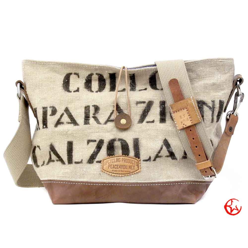 Canvas Tote Bag // Upcycled and Handmade by peace4you - Model mimi-2072