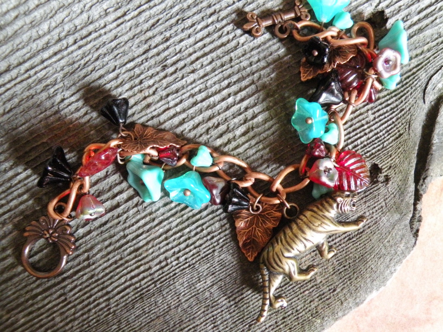 Tyger, Tyger Burning Bright - Tiger Charm Bracelet