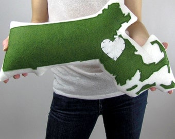 Customizable Massachusetts State Pillow