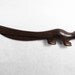 VIntage Hand Carved Wood Letter Opener Squirrel Rhinestone Eyes Stationery
