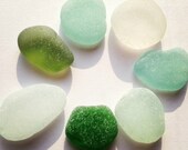 Medium Roundish - Flatish Irish Sea Glass Shards (7)