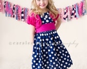 25% OFF SALE Girl's Raspberry Ruffle Shrug - to match Spring Polka Dot Party Dress- 2013 Spring Collection from Mellon Monkeys
