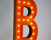 Vintage Marquee Lights - Letter B 36"