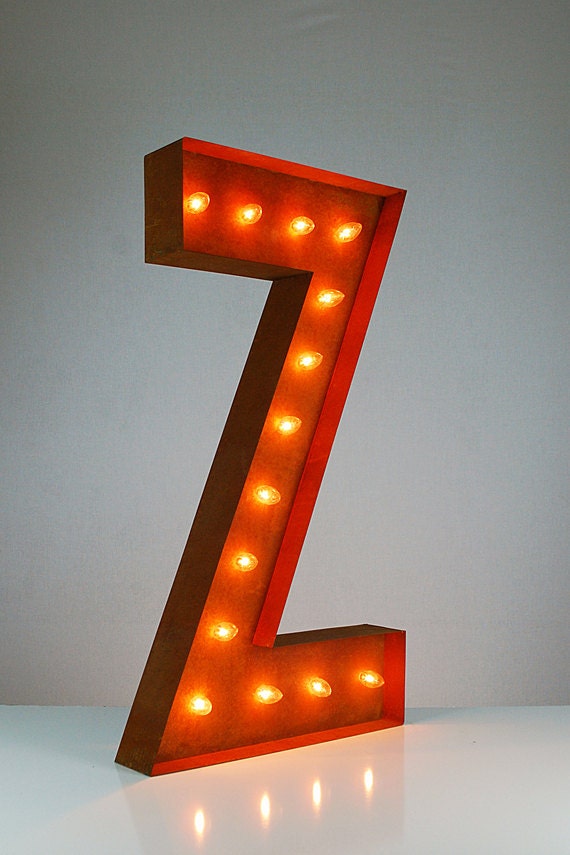 Vintage Marquee Lights - Letter Z 36"