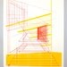 Perspective architecture 3, architectural graphic design, 16 x 20 inches silkscreen print