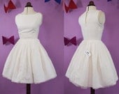 Ivory Silk Dress - Sleeveless Boat Neck Bodice - Made to Order - Audrey In The Sun