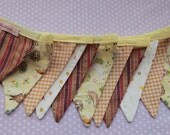 SALE...Small Classic Bunting. Colours -Yellow, Lemon, Mustard and White. Patterns - Spots, Gingham, Stripes and Chicks and Bunnies