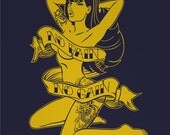 girl with the dragon tattoo with custom banner