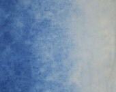 Hand Dyed Fabric Gradient Blue Sky