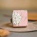Country Chic Lace Doily Pale Pink Scrabble Tile Ring - Pink Lace