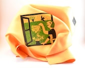 Dust Cloth 'Spring Clean' textile tranfer on micro fiber cloth