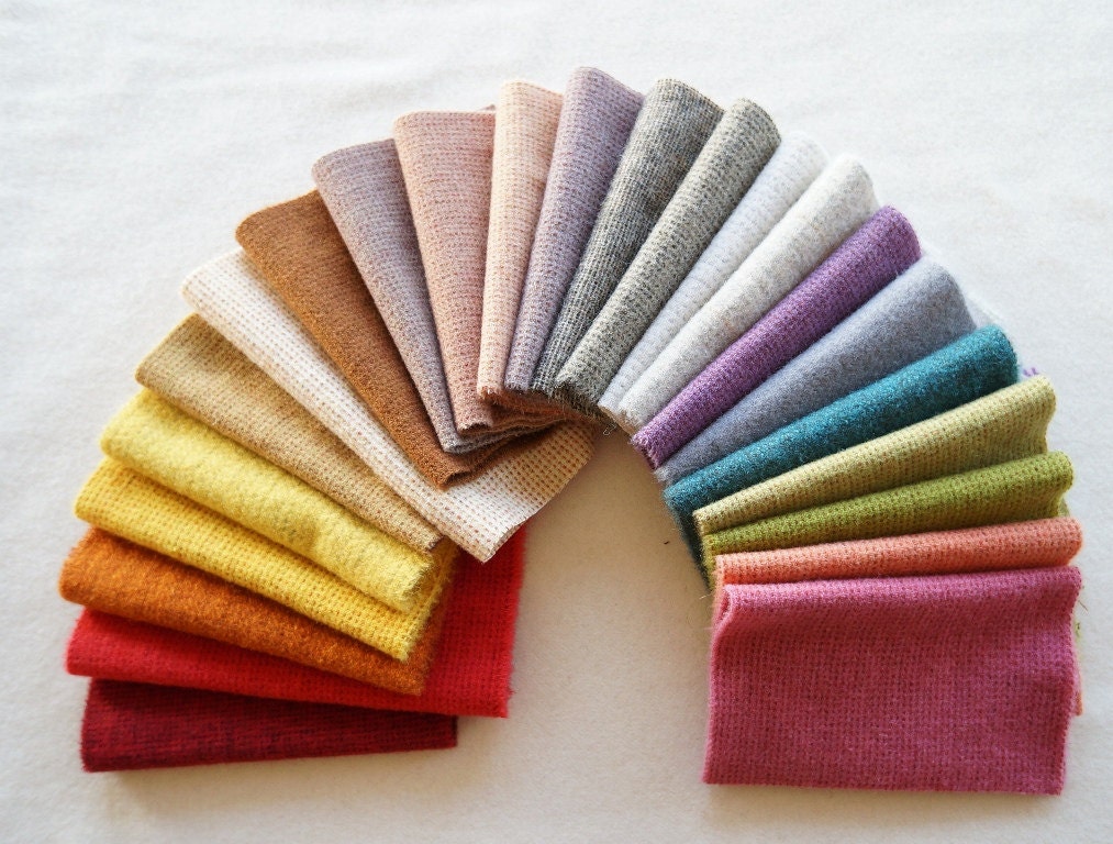 Hand Dyed and Felted Wool Fabric Perfect for Applique, Rug Hooking, Sewing, and Crafts Number 3077