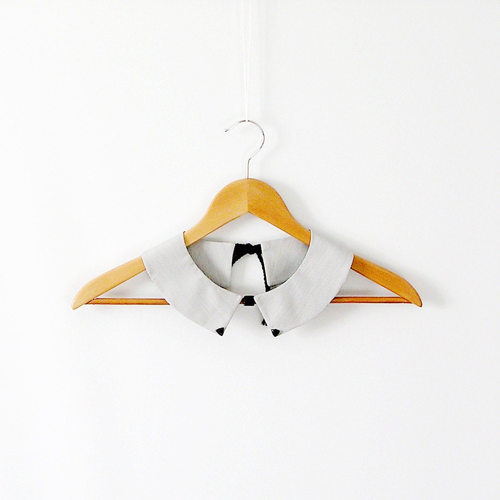 PeterPan Collar   Grey Detachable Collar Peter Pan