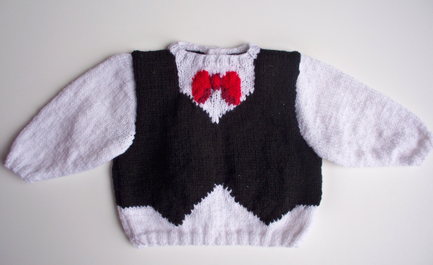 Tiny Tuxedo Vest Pullover