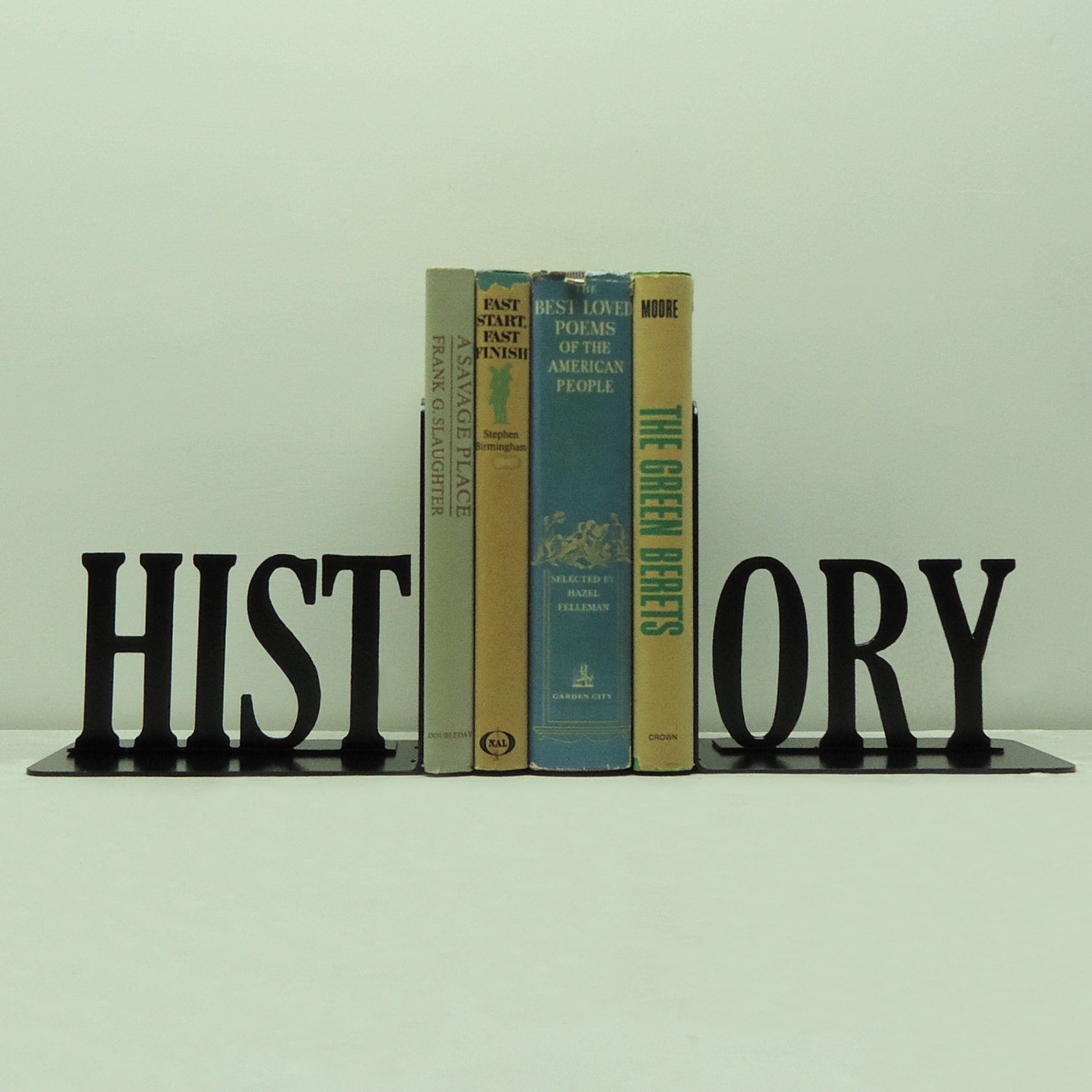 History Metal Art Bookends - Free USA Shipping