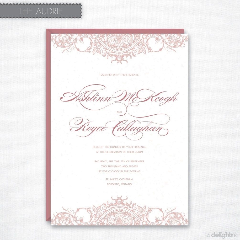 Audrie Wedding Invitation (Printable)