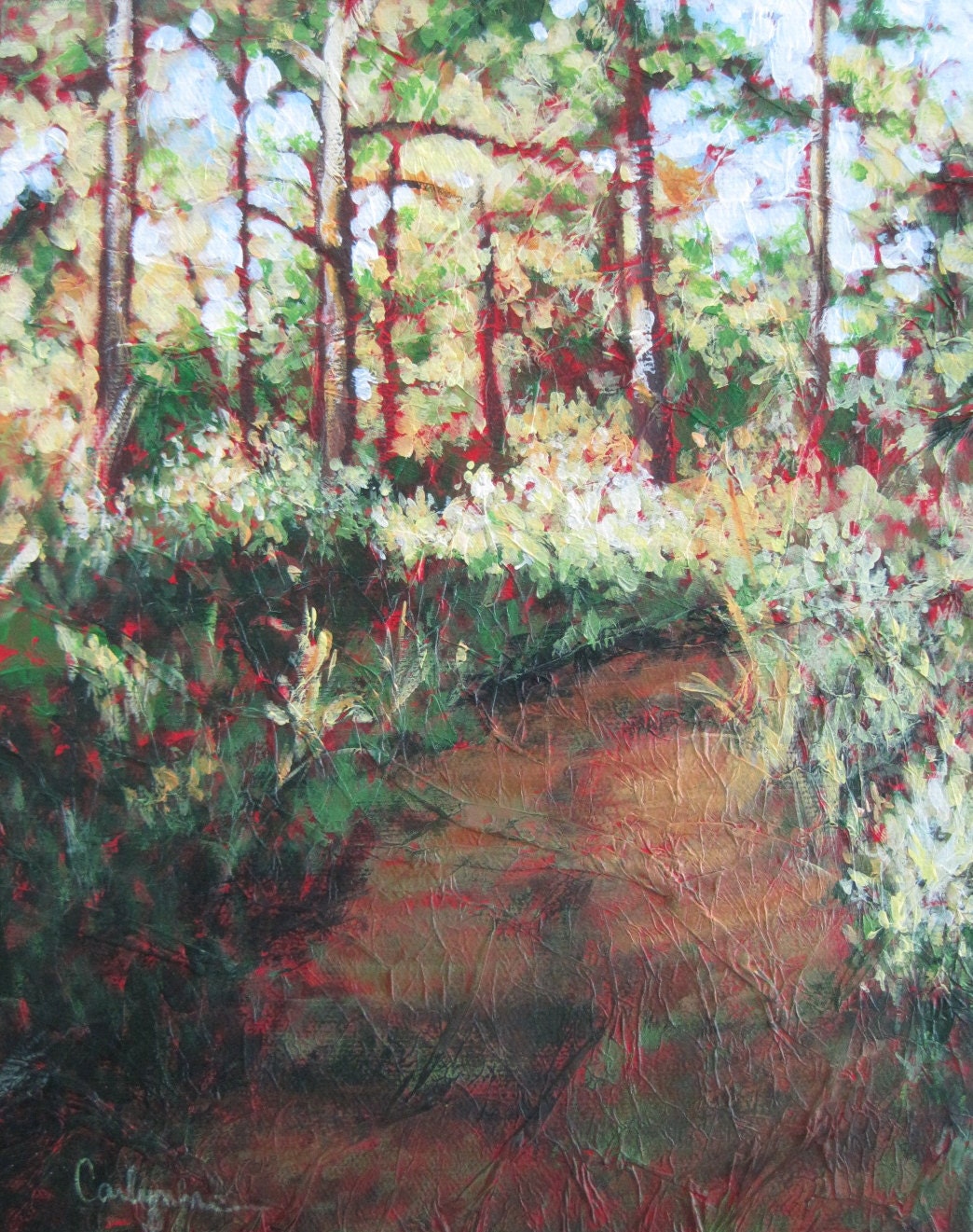 Original acrylic landscape painting Prairie Path