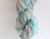 Tattered Silk Chiffon Ribbon - handyed - 10 yds