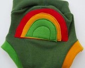 Appliqued Wool Diaper Cover- Pot o' Gold-Newborn