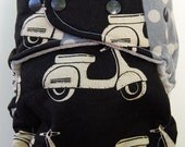 One Size Hybrid Fitted Cloth Diaper- Hipster Scooter