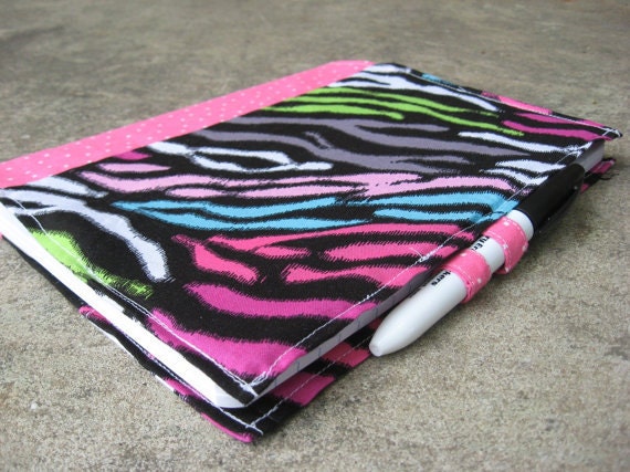 Rainbow Zebra print Composition Notebook cover.