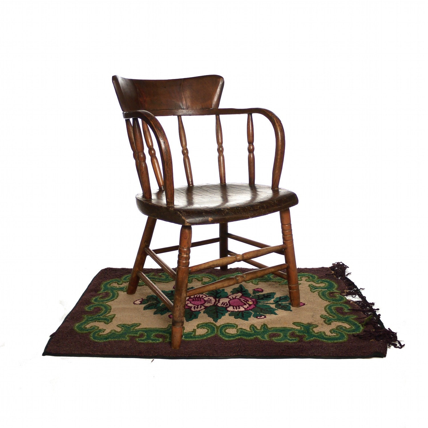 Antique Captain's Arm Chair, Bentwood Seat