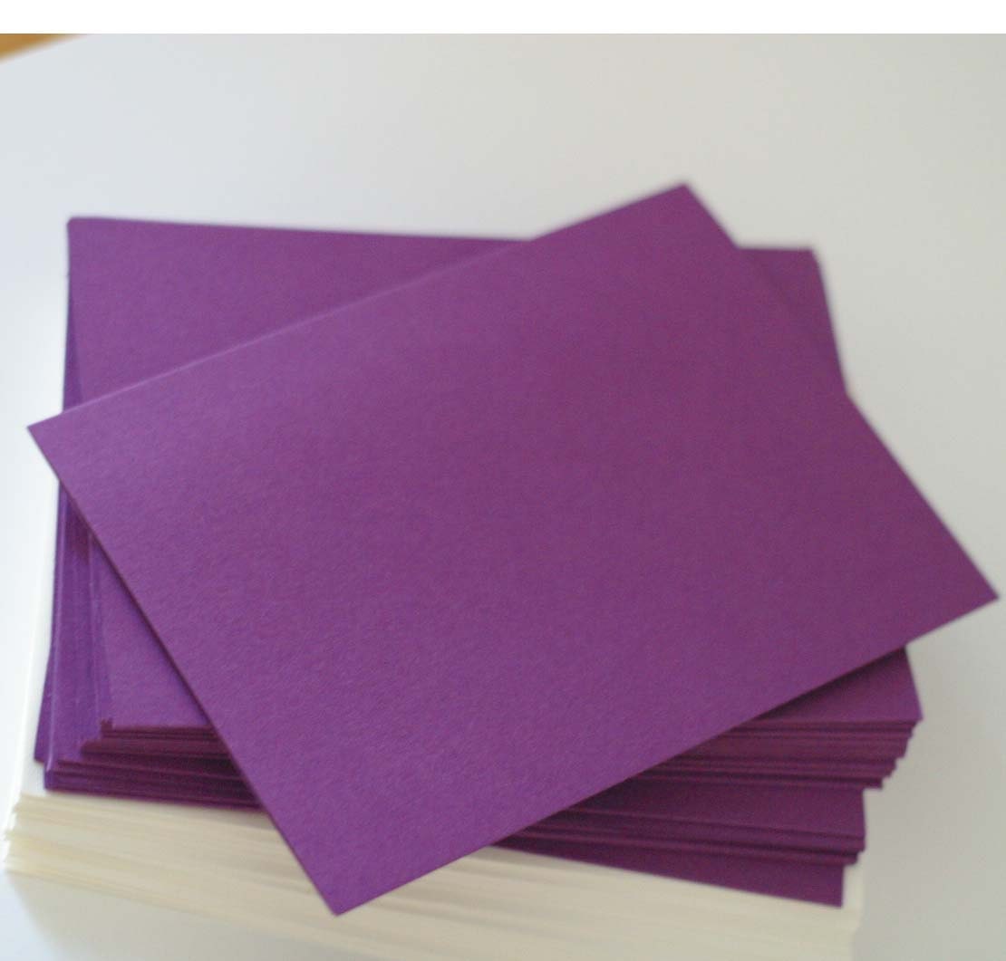 Purple Folded Notecards with Envelopes, Set of 20