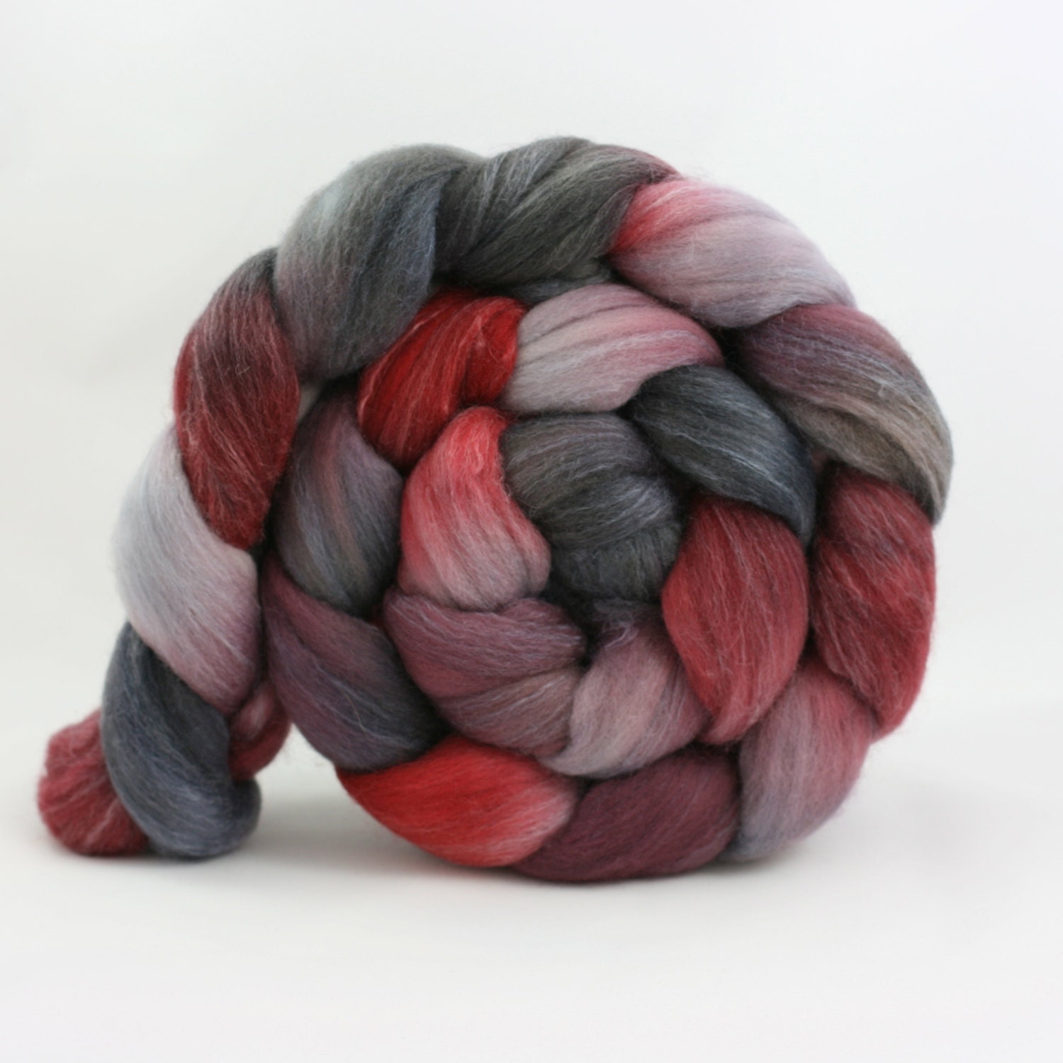 Crushed, Polwarth/Silk, hand painted spinning fiber, 4 oz (2)
