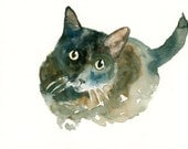 CUSTOM of your PET by DIMDI Original watercolor painting 8X10inch
