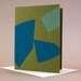 Abstract Shapes on Green Paper, (set of six)