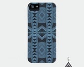Blue Geometric Quilt  - iPhone Case (3GS, 3g, 4, 4S, 5)