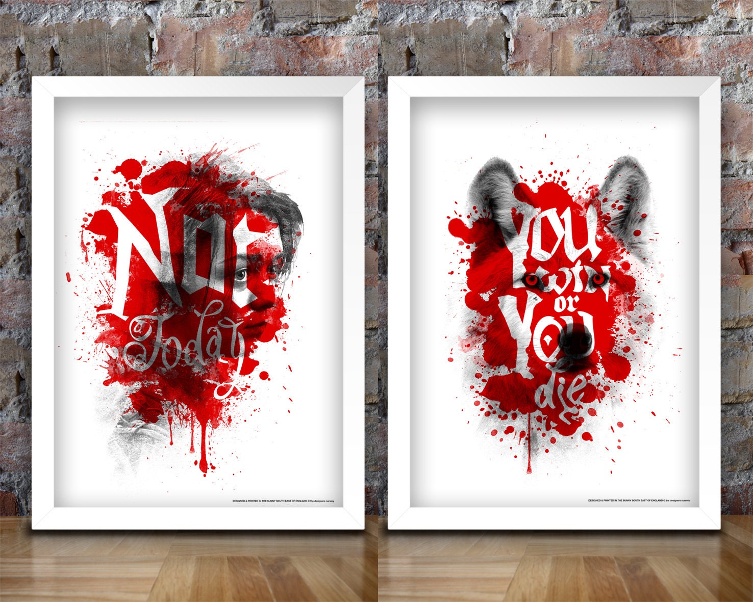 Game of Thrones Inspired Not Today Print A3 (Arya)