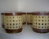 Vintage Set of Six Old Fashion Drink Glasses