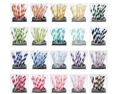 200 Printed Design Paper Straws with Editable PDF File - Stripes and Dots - Mix and Match Colors - Weddings - Parties - Favors