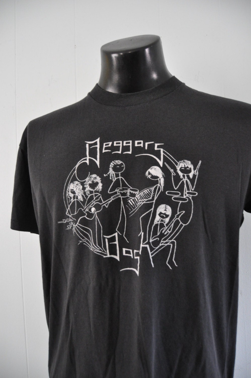 Vintage Beggar's Bash Tee Music Band 80s LARGE