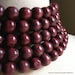 12-13mm Vintage Cherry Red Wood Beads 6pcs