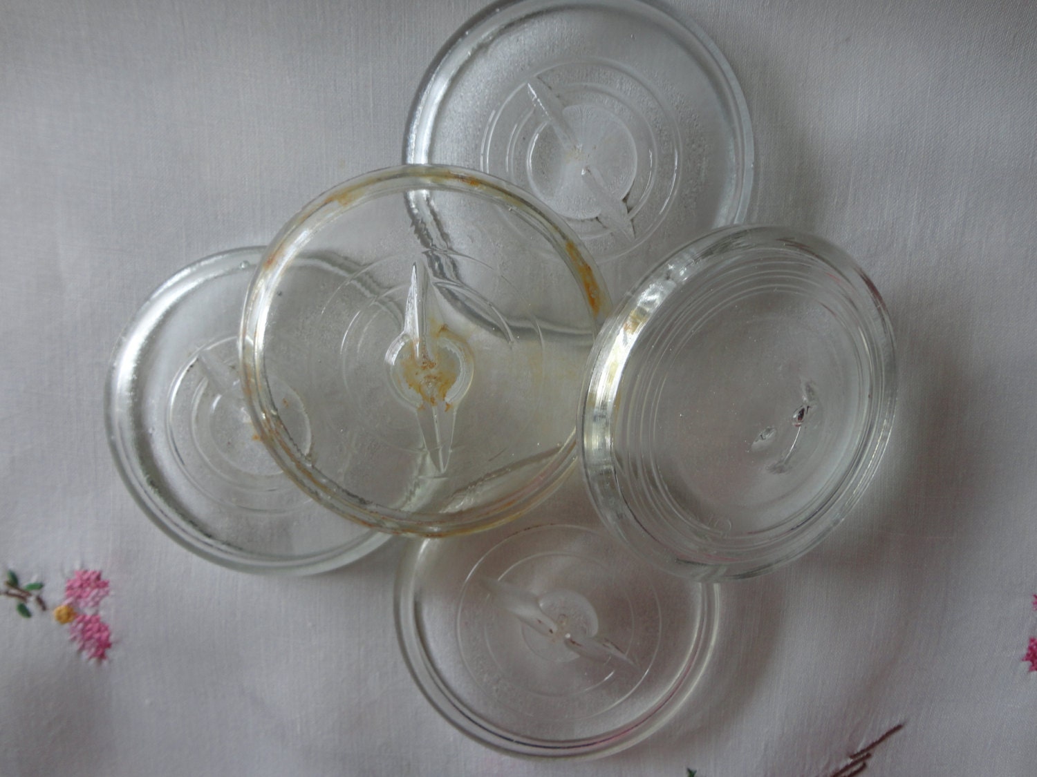 Antique Glass Domes For Wire Topped Mason Jars