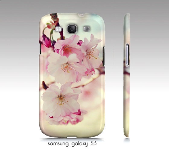 Samsung Galaxy S3, iphone 4,4s, 5 case-cotton candy-pink cherry blossom photograph, floral
