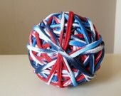 T-shirt Yarn -Red, White and Blue Tie Dye -  35 yds - RT758